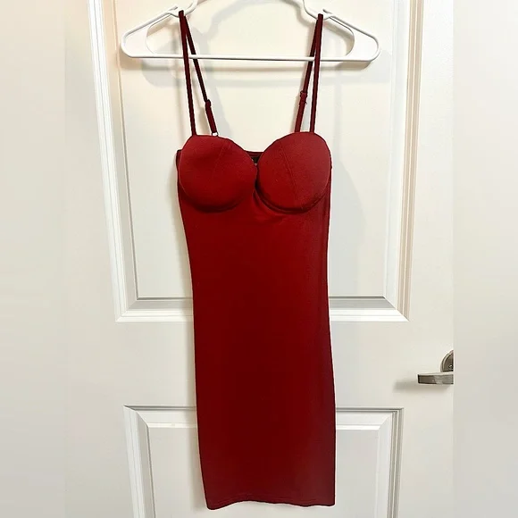 lurex bodycon dress Red Vegan Leather Mini Dress main image 1